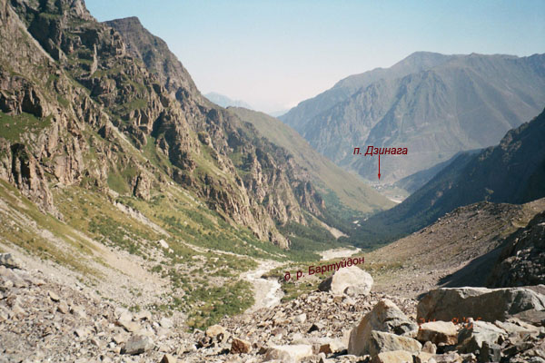 Дзинага Северная Осетия ледник