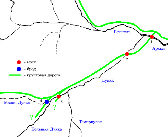 Дукка архыз карта