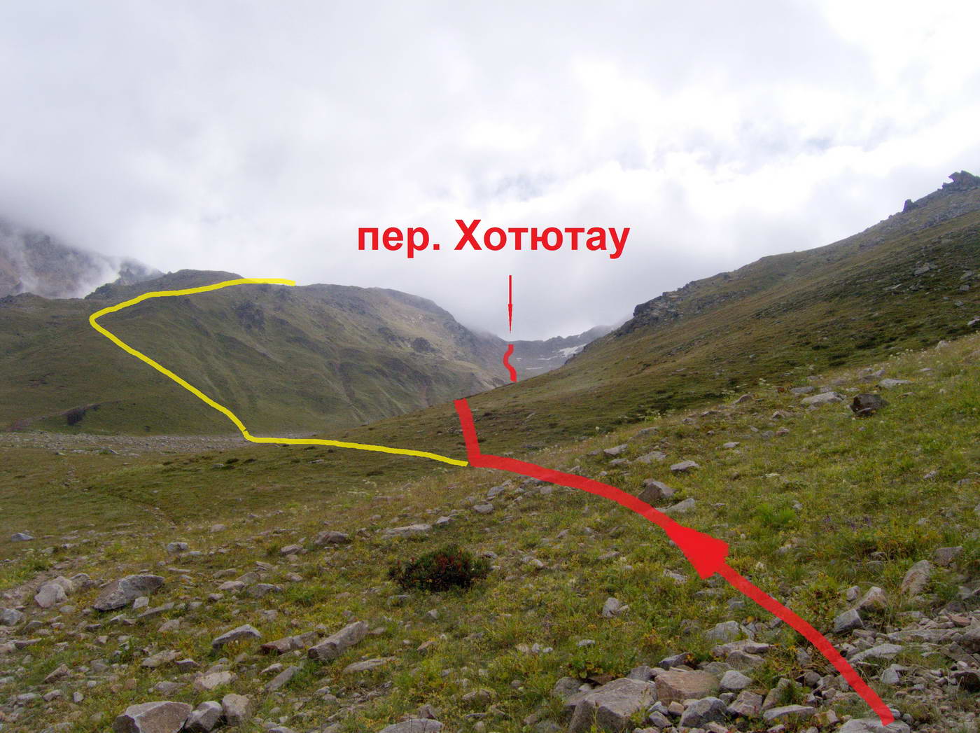 Перевал Хотютау Приэльбрусье